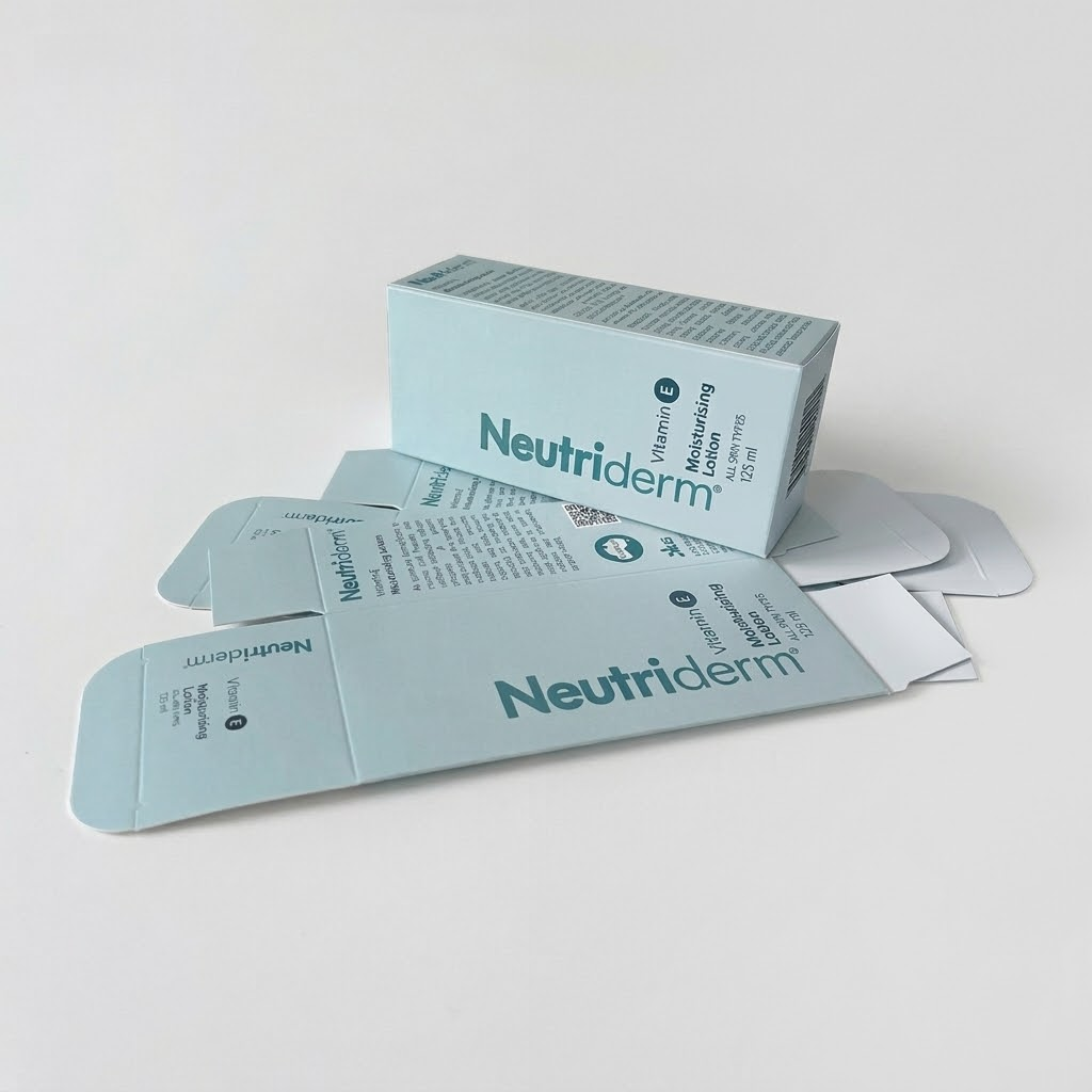 Body lotion packaging boxes with matte lamination and full-color printing