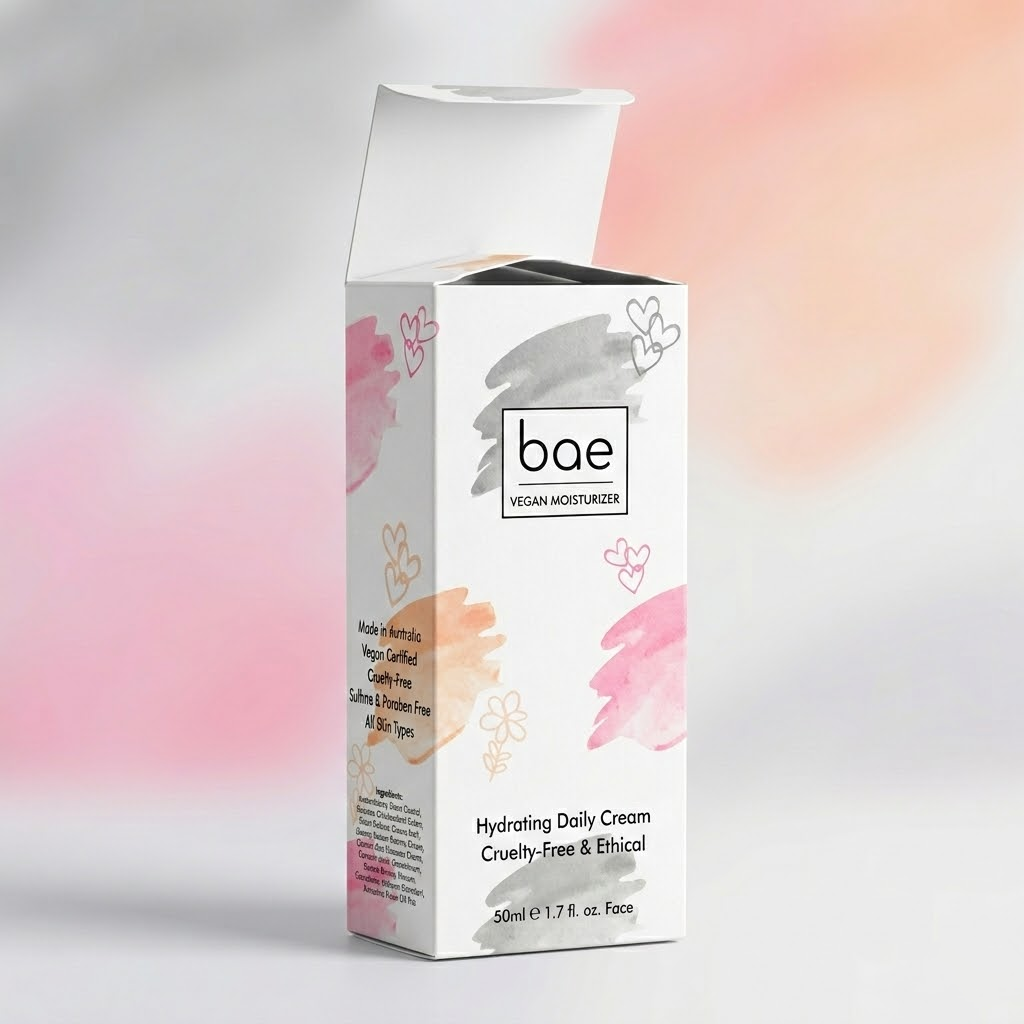 Daily moisturizer packaging boxes with pump dispenser format and branded design